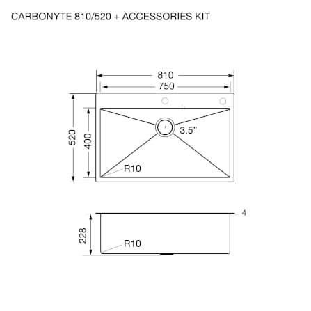 ซิงค์ล้างจาน สแตนเลส EVE CARBONYTE 810/520_5